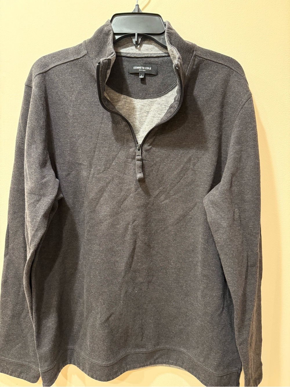 Kenneth Cole Dark Gray Zip-Up Layering Pullover